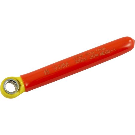 GRAY TOOLS Combination Wrench 9mm, 1000V Insulated MEB9-I